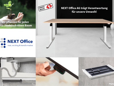 NEXT Desk®, 180cm x 90cm, Weissaluminium RAL 9006